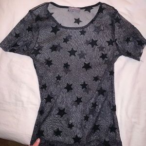Sheer shimmery star top